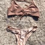 LA Hearts LA Heart Rose Gold Bikini Top Photo 0