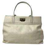 Kate Spade  Cream Wellesley Ostrich Embossed‎ Leather Tote Shoulder Handbag Purse Photo 0