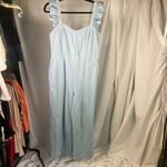 Baaevely Women's Jumpsuit Denim Blue Ruffle Strap Romper‎ Size Large L New Photo 11