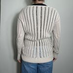 Y2K Calvin Klein Jeans Knit Beige Crochet Sweater Size Medium Photo 1