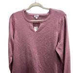 Avenue The  Sweater Women's Pink White Lace Hem Size 14/16 Extra Large Stretch Photo 1