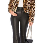 Rebecca Minkoff  Hudson Leopard Faux Calf Hair Jacket XXS Fall Winter Cozy Warm Photo 0