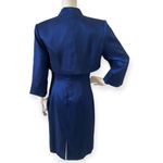 Elegant Sean Couture Beaded Spaghetti Strap Bolero Jacket with Dress Blue Size 8 Photo 4