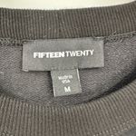 Fifteen Twenty  Black Cotton Blend Cold Shoulder Zip Sleeve Sweater Dress Medium Photo 9