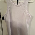 Women’s SAVVI White Ribbed Tank Top Size XL Photo 0