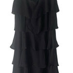 Patra Vintage‎ 90s Women's Size 10 Black Ruffle Sequin Whymsigoth Mini Dress Photo 0