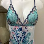 In bloom by jonquil Floral Lace Trim Chemise Blue Size L Photo 1