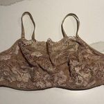 Soma Bra Bralette 36C Nude Beige Lace Underwire No Padding High Full Coverage Photo 0