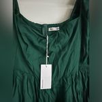 Reformation Mica Emerald Green Long Sleeve Square Neck Midi Dress NWT 2 Photo 5