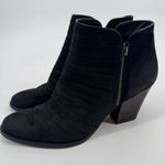 Paul Green  Malibu Sliced Zip Bootie Black Nubuck Leather Ankle Sz 10 EU40.5 Photo 4