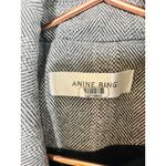 ANINE BING ANNIE BING Grey Wool Blend Boxy Cut Style Oversized Striped Becky Blazer size S Photo 7