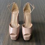 Sam Edelman Platform Heels Womens Sz 9 Nude Block Heel Photo 1