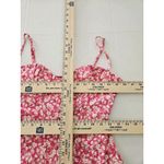 ZARA  S Pink & White Floral Corset Bodysuit Ditsy Adjustable Straps Satiny Feel Photo 8