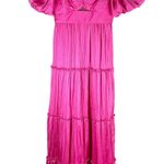 AQUA  Pleated Cutout A-Line Maxi Dress In Pink Size 0 Formal Wedding Guest Photo 2