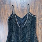 Laurence Kazar vintage •  90s beaded maxi dress black silk chiffon formal evening Photo 15