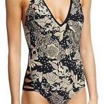 Carmen Marc Valvo  Ornamental Floral Halter One Piece Swimsuit ~ Women's 12 Photo 0