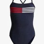 Tommy Hilfiger NWT Navy & red  one piece swimsuit size small Photo 6