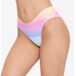 Hot Topic Bikini Bottom Womens Large Hipster Swim Brief Multi Pastel Rainbow Photo 0
