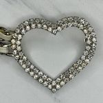 Rhinestone Heart Silver Chain Link Belt Y2K Festival One Size (OS) ✨ Photo 2