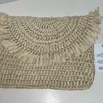 ASOS NEW Womens Straw Fold-Over Clutch Photo 0