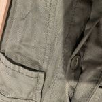 H&M  Jumpsuit Womens 10 Utility Pants Olive Green Sleeveless Tie Hidden Buttons Photo 4