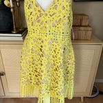 Lovers + Friends LOVERS + FRIENDS Bellini Dress Lace Eyelet In Sunshine Yellow Size Large Photo 4
