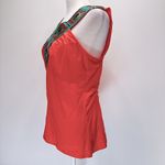 Bisou Bisou Melon Orange Tank with Sequined V Neckline Strap Built in Bralette Photo 5