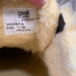 Cavalli Class Black Shearling Lined Mule Sneakers Gold Snakeskin Size 7.5 Cozy Photo 8