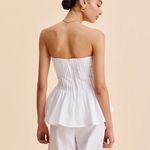 Commence White Strapless Peplum Top Commense Small Photo 2