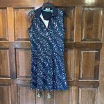 Callaway NWT  Size Medium Sleeveless V-Inset Collar Navy Blue Floral Dress Golf Photo 1