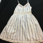 Abercrombie & Fitch  Womens‎ Dress XS Striped Embroidered Sun Dress Casual Photo 0