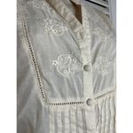 Nine West Nine West Vintage America Collection retro ivory embroidered tunic S pintucks Photo 1