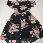 LPA  Button Up Midi Dress in Midnight Roses Small Photo 12