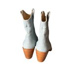 7 For All Mankind 7β For All Mankind Women's 6 Denim Blue Western Cowboy Ankle Boots Festival Photo 9