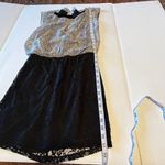 Speechless  Dress upper animal print lower lace overlay black‎ & white small S Photo 9