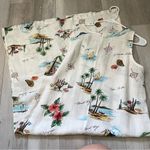 Hot Cotton Dress linen tropical midi womens Cream (medium) novelty summer beach White Photo 3