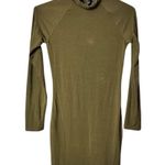 Forever 21  Olive Green  Bodycon Turtleneck Dress Sz XS Photo 2