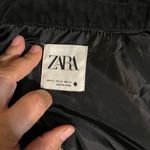 ZARA  Black and Multicolor Plaid Jean Jacket Photo 2