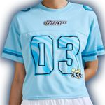Her Universe Cartoon Network The Powerpuff Girls Bubbles Women's Cropped Football Jersey Photo 0