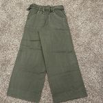 Free People We the Free Sloane Belted Wide Leg Pants in Washed Army Green Photo 6