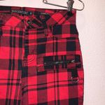 Blackheart Hot Topic Red & Black Plaid Super Skinny Pants Photo 7
