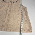 Vera Wang Princess  Cream Lace Sleeveless Blouse with Peter Pan Collar Photo 4