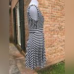 NWT Boutique Loila Navy Striped Stretch Dress M Size M Photo 3