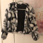 SheIn Black and White Fur Jacket  Photo 0