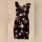Black Halo NWOT  Jackie O Velvet Floral Midi-Dress sz 12 Photo 3