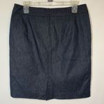 Ann Taylor  Loft Women's Flat Front Lined Pencil Skirt Dark Blue Petite Size 8P Photo 3