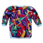 Vintage 90s Jennifer Reed Thick Oversize Pullover Sweater Size M Abstract Unique Size M Photo 1