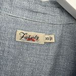 Faherty Hana 100% Linen Shirt Dress Blue Basket Weave Button Collared Size XS Photo 9