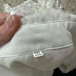 None Women’s Oversized White Sequin Button Down Top Size XXL Photo 2