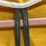 Anthropologie Yellow 100% Pima Cotton V-Neck Boxy Cut Tee Size Medium Photo 3